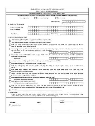 Cara Isi Formulir Penghapusan NPWP Mudah Dimengerti